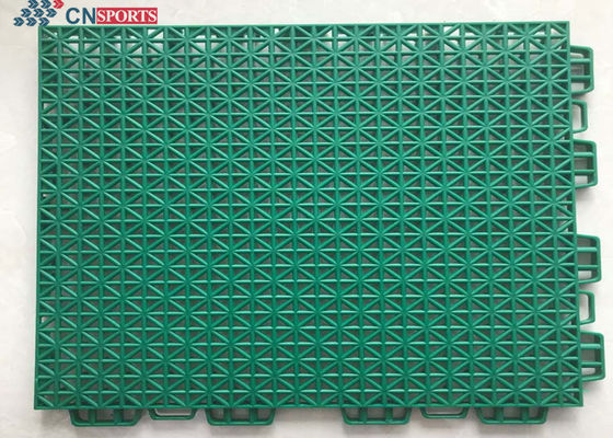 Kindergarten PP Interlocking Sports Flooring , 18mm Polypropylene Interlocking Tiles
