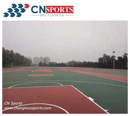 CN-S01 Red and Green Silicon Polyurea Flooring With No Toxic