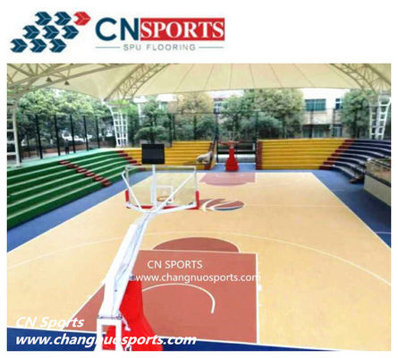 3.5mpa Tensile Strength SPU Basketball Court Flooring