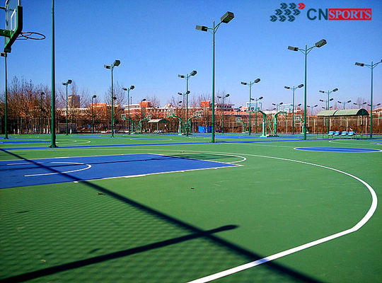 Vertical Deformation SPU Sports Flooring 1.2mm Anti UV Environment Friendly