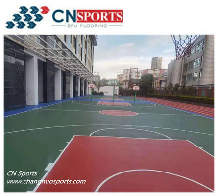 CN-S01 Red and Green Silicon Polyurea Flooring With No Toxic