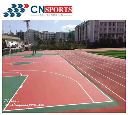 0.032 Wear Resistance silicon PU Basketball flooring for Schools
