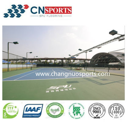 0.045Wearability CN-S02 Silicon PU Tennis Flooring For School,Soundproof and Waterproof